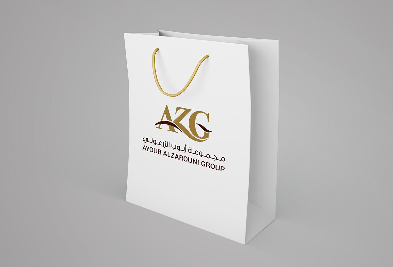 Shopping bag design in Dubai for AZG