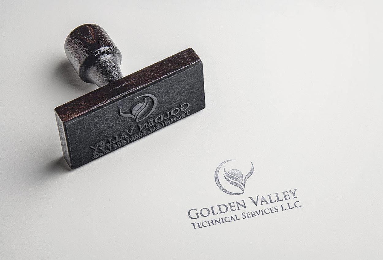 GV Technical Service Company stamp Dubai